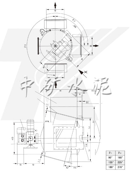 斜槽側(cè)三通分料閥